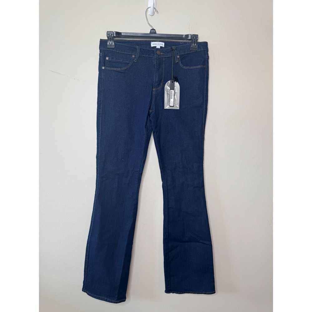 Kendall & Kylie Kurvy Mid-Rise Baby Boot Jean Alpine Blue